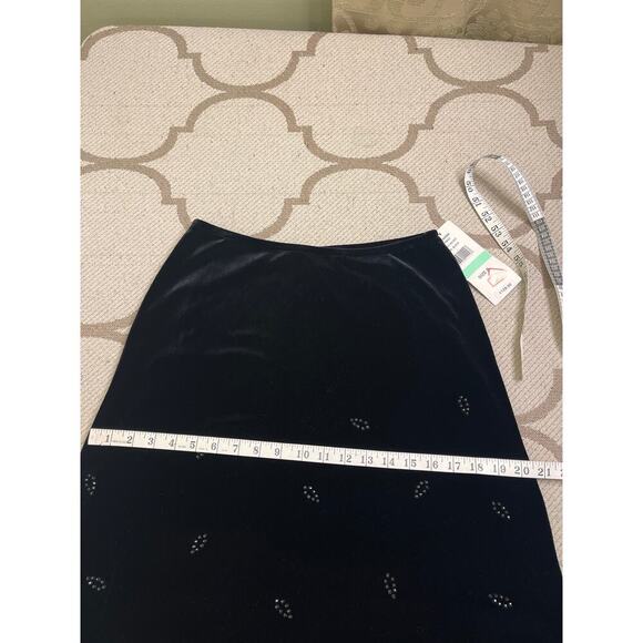 Vintage J.R. Nites by Caliendo velvet high low beaded formal skirt, size 8 - Picture 5 of 13